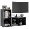 TV-tasot 2 kpl korkeakiilto harmaa 72x35x36,5 cm tekninen puu