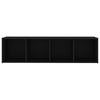 TV-tasot 3 kpl musta 142,5x35x36,5 cm lastulevy