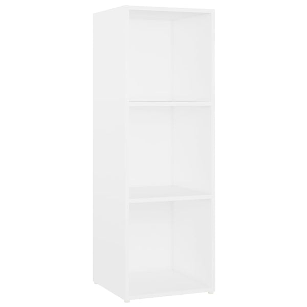 TV-tasot 3 kpl valkoinen 107x35x37 cm lastulevy