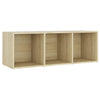 TV-tasot 3 kpl Sonoma-tammi 107x35x37 cm lastulevy