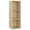 TV-tasot 3 kpl Sonoma-tammi 107x35x37 cm lastulevy