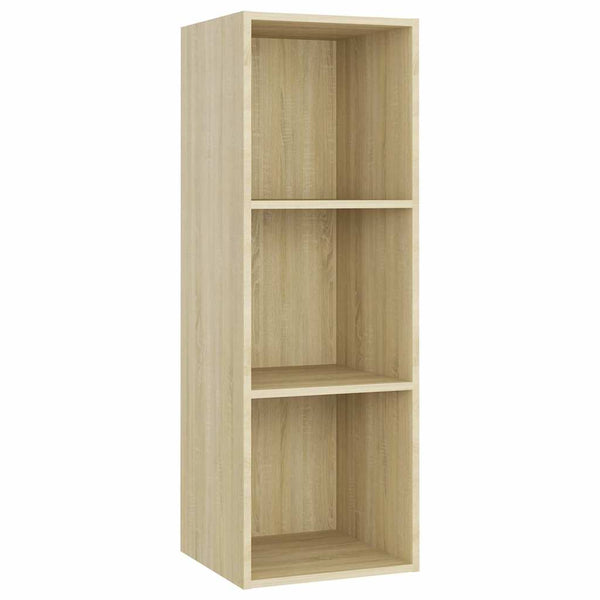 TV-tasot 3 kpl Sonoma-tammi 107x35x37 cm lastulevy