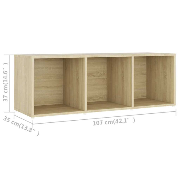TV-tasot 3 kpl Sonoma-tammi 107x35x37 cm lastulevy