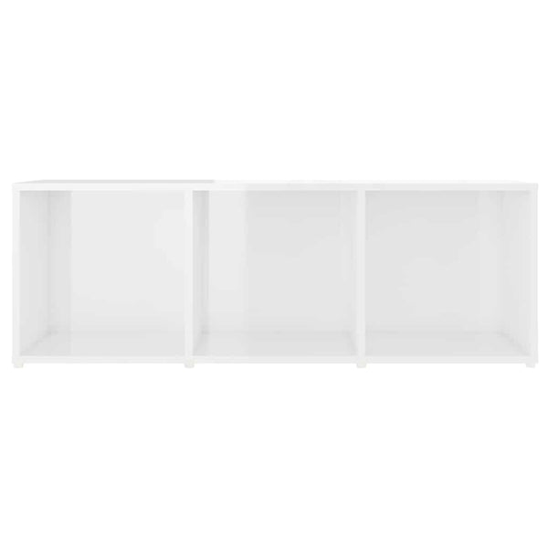 TV-tasot 3 kpl korkeakiilto valkoinen 107x35x37 cm lastulevy
