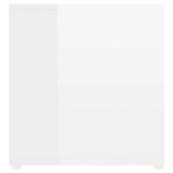 TV-tasot 3 kpl korkeakiilto valkoinen 107x35x37 cm lastulevy