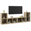 TV-tasot 4 kpl Sonoma-tammi 72x35x36,5 cm tekninen puu