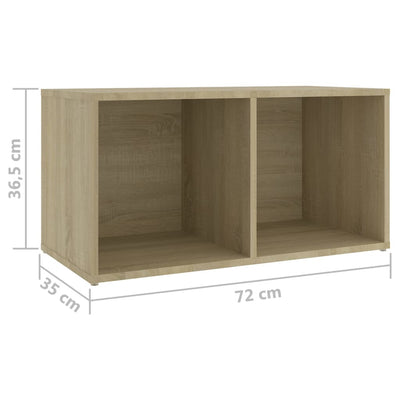 TV-tasot 4 kpl Sonoma-tammi 72x35x36,5 cm tekninen puu