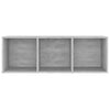 TV-tasot 4 kpl betoninharmaa 107x35x37 cm lastulevy