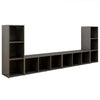 TV-tasot 4 kpl korkeakiilto harmaa 107x35x37 cm lastulevy
