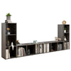 TV-tasot 4 kpl korkeakiilto harmaa 107x35x37 cm lastulevy