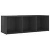 TV-tasot 4 kpl korkeakiilto harmaa 107x35x37 cm lastulevy
