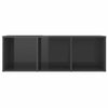 TV-tasot 4 kpl korkeakiilto harmaa 107x35x37 cm lastulevy
