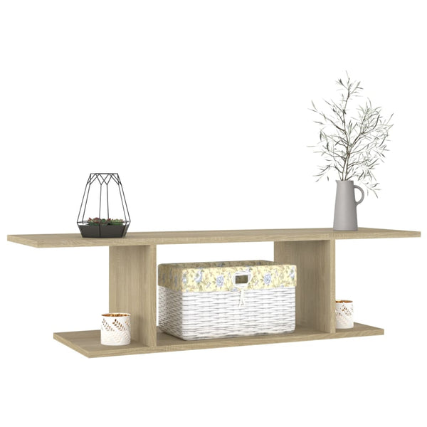 Seinäkiinnitettävä TV-taso Sonoma-tammi 103x30x26,5 cm