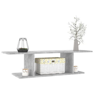 Seinäkiinnitettävä TV-taso betoninharmaa 103x30x26,5 cm