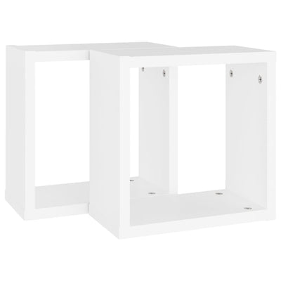 Kuutioseinähyllyt 2 kpl valkoinen 30x15x30 cm