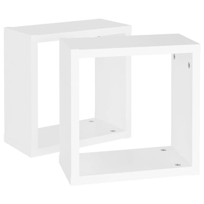 Kuutioseinähyllyt 2 kpl valkoinen 30x15x30 cm