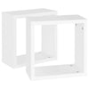 Valkoinen kuutioseinähyllyt Tinculina 30x15x30cm (2 kpl)