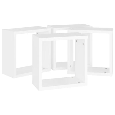 Kuutioseinähyllyt 4 kpl valkoinen 30x15x30 cm