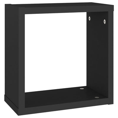 Kuutioseinähyllyt 4 kpl musta 30x15x30 cm