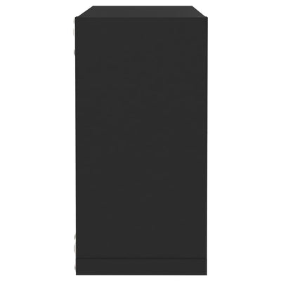 Kuutioseinähyllyt 4 kpl musta 30x15x30 cm