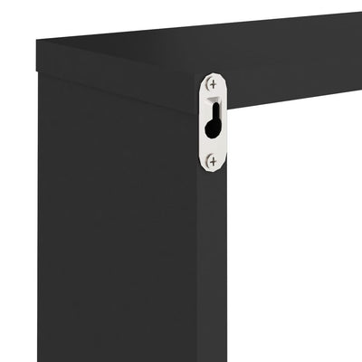Kuutioseinähyllyt 4 kpl musta 30x15x30 cm