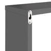 Kuutioseinähyllyt 2 kpl harmaa 30x15x30 cm