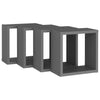 Kuutioseinähyllyt 4 kpl harmaa 30x15x30 cm