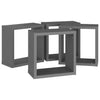 Kuutioseinähyllyt 4 kpl harmaa 30x15x30 cm