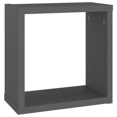Kuutioseinähyllyt 6 kpl harmaa 30x15x30 cm