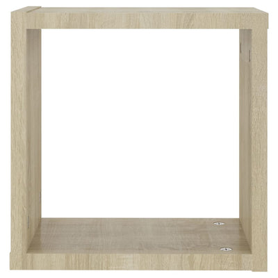Kuutioseinähyllyt 2 kpl Sonoma-tammi 30x15x30 cm