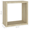 Kuutioseinähyllyt 2 kpl Sonoma-tammi 30x15x30 cm