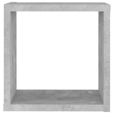 Kuutioseinähyllyt 2 kpl betoninharmaa 30x15x30 cm