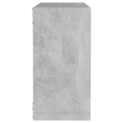 Kuutioseinähyllyt 2 kpl betoninharmaa 30x15x30 cm