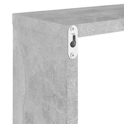 Kuutioseinähyllyt 2 kpl betoninharmaa 30x15x30 cm