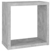Kuutioseinähyllyt 6 kpl betoninharmaa 30x15x30 cm