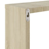 Kuutioseinähyllyt 2 kpl valk. ja Sonoma-tammi 30x15x30 cm