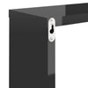 Kuutioseinähyllyt 2 kpl korkeakiilto musta 30x15x30 cm