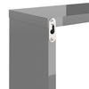 Kuutioseinähyllyt 4 kpl korkeakiilto harmaa 30x15x30 cm