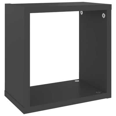 Kuutioseinähyllyt 4 kpl harmaa 26x15x26 cm