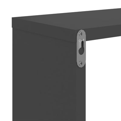 Kuutioseinähyllyt 6 kpl harmaa 26x15x26 cm