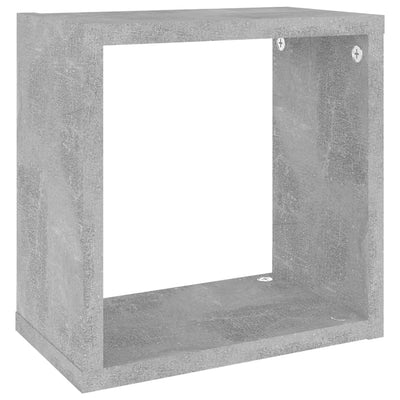 Kuutioseinähyllyt 2 kpl betoninharmaa 26x15x26 cm