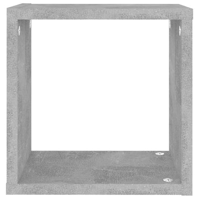 Kuutioseinähyllyt 2 kpl betoninharmaa 26x15x26 cm