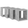 Kuutioseinähyllyt 4 kpl betoninharmaa 22x15x22 cm