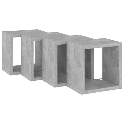 Kuutioseinähyllyt 4 kpl betoninharmaa 22x15x22 cm