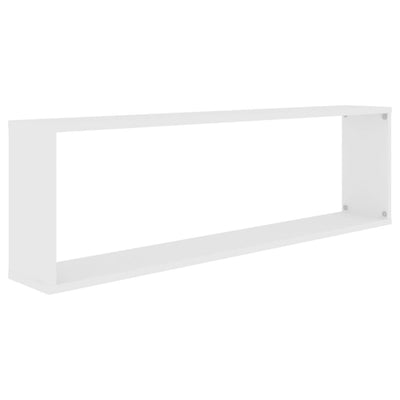 Kuutioseinähyllyt 2 kpl valkoinen 100x15x30 cm tekninen puu
