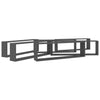 Kuutioseinähyllyt 6 kpl harmaa 100x15x30 cm lastulevy