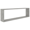 Kuutioseinähyllyt 2 kpl betoninharmaa 100x15x30 cm tekninen puu