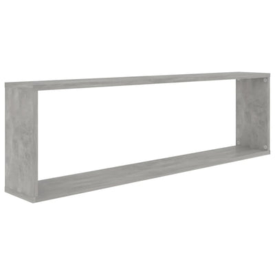 Kuutioseinähyllyt 2 kpl betoninharmaa 100x15x30 cm tekninen puu