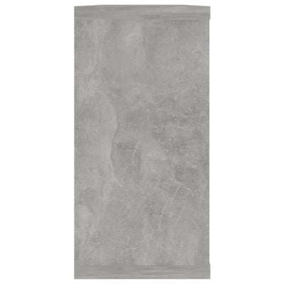 Kuutioseinähyllyt 2 kpl betoninharmaa 100x15x30 cm tekninen puu
