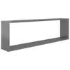 Kuutioseinähyllyt 2 kpl korkeak. harmaa 100x15x30 cm lastulevy